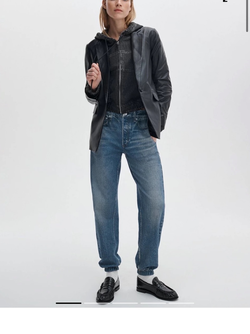 rag & bone Miramar Dark Blue Denim Jogger Pants - Picture 4 of 4